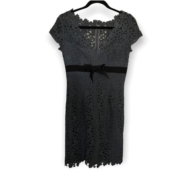 Chetta B lace midi ribbon bow dress - Picture 1 of 6